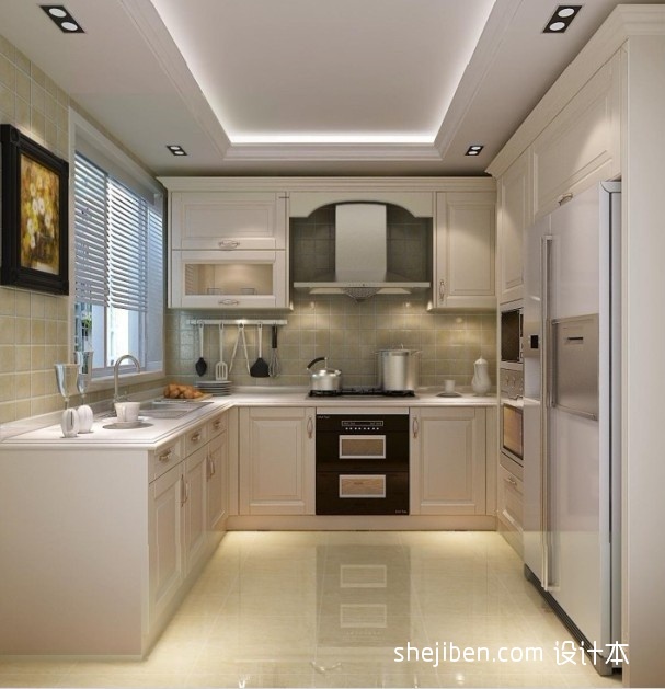 白色欧式橱柜装修厨房人屏互动厨房图片6