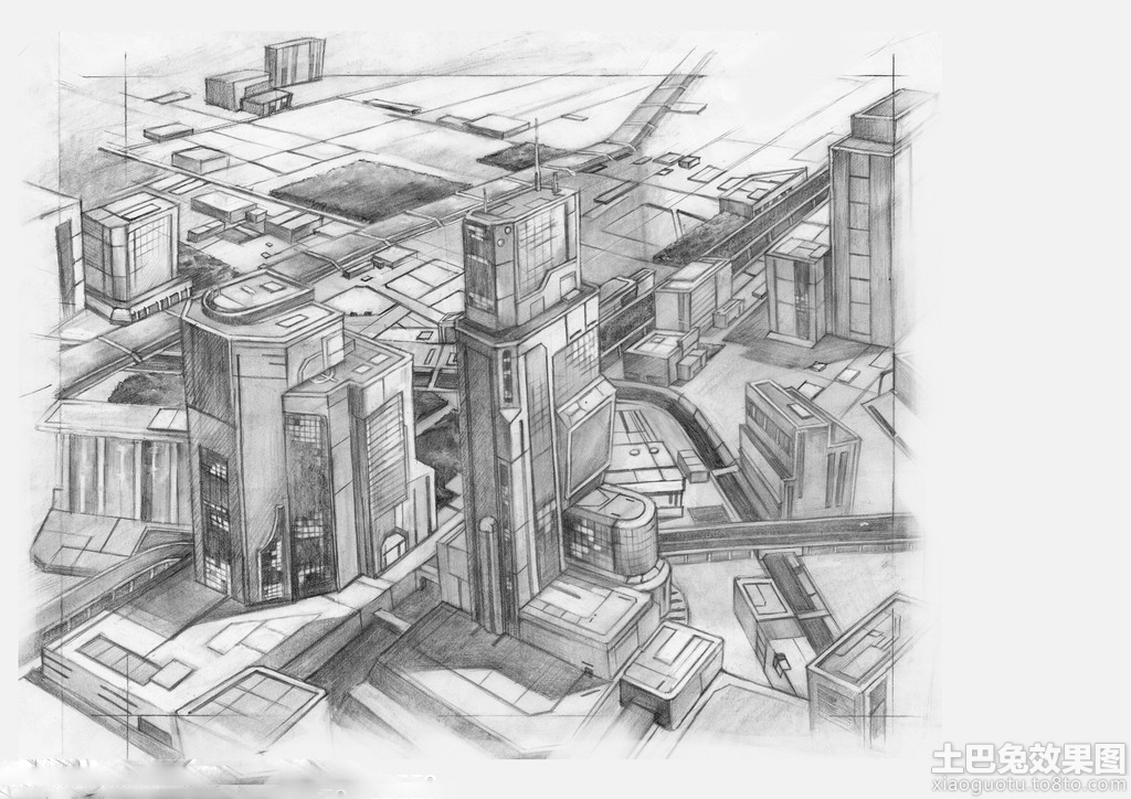 现代建筑手绘图片装修效果图_第9张 - 家居图库 - 九