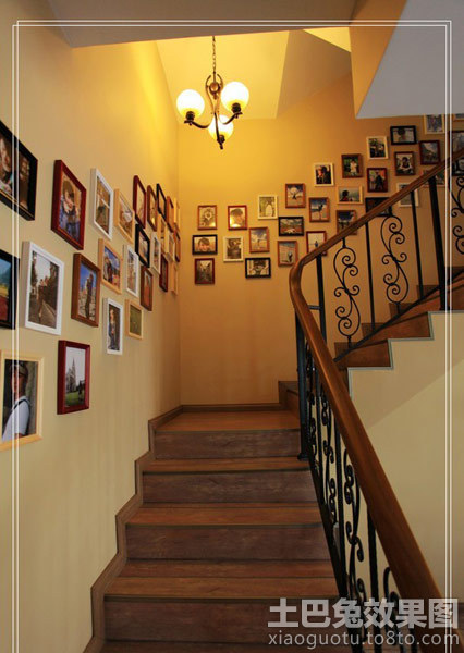 楼梯图片照片墙效果图