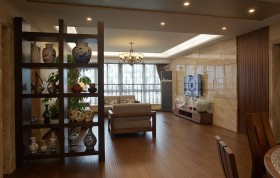 客厅隔断客厅博古架隔断装修效果图大全