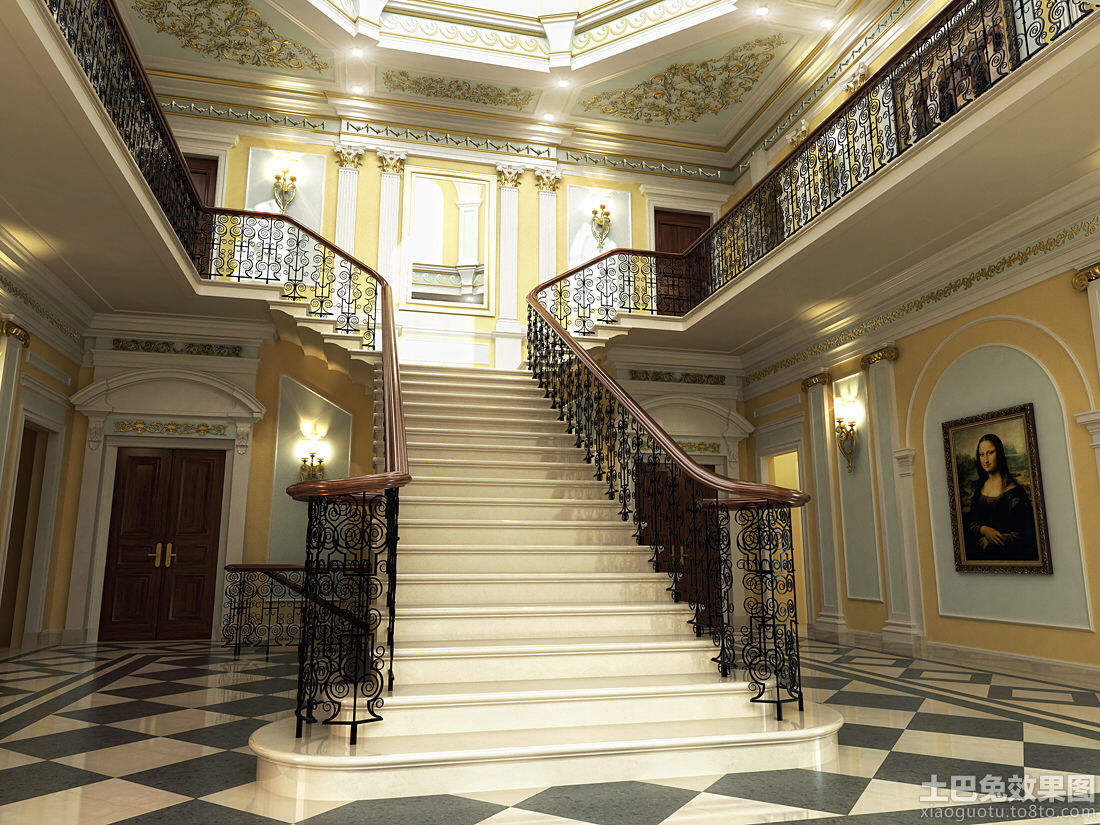 酒店楼梯设计图片欣赏 - 九正家居装修效果图