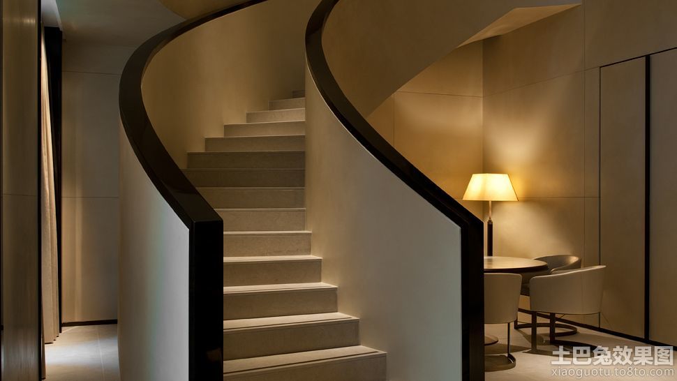 情侣酒店室内楼梯设计图片 - 九正家居装修效果图