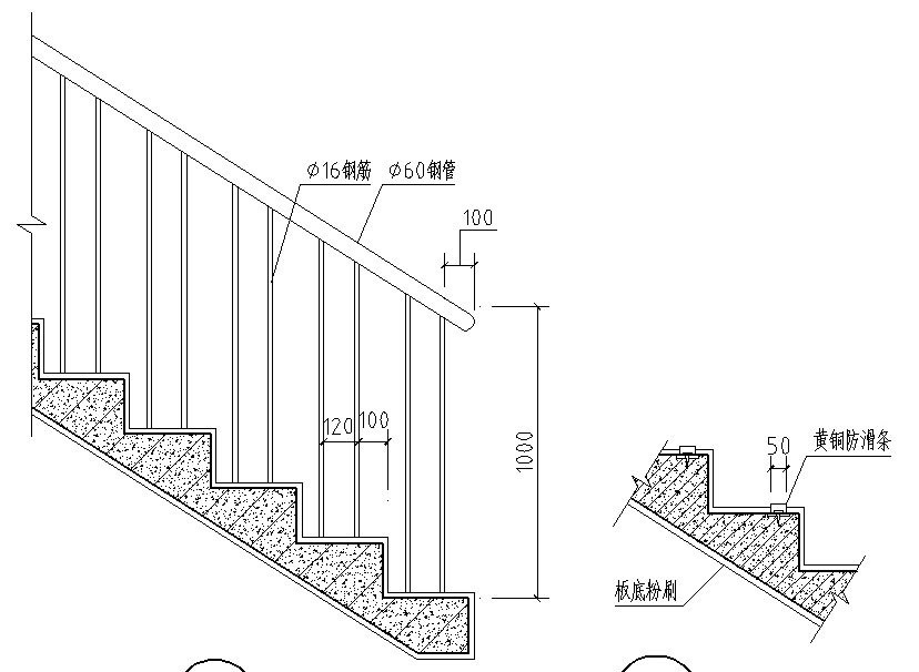 室内楼梯剖面图设计大全