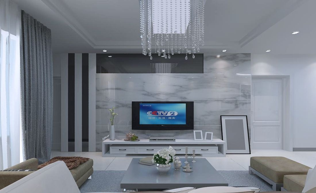 花果园客厅电视背景墙装修效果图片|花果园客厅电视背景墙装修效果图片